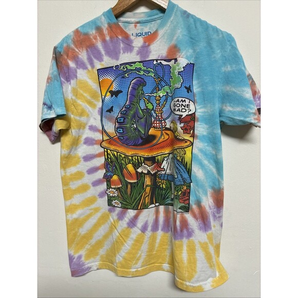 Liquid Blue Other - Liquid Blue 2020 Alice In Wonderland Tie Die Am I Gone Mad T-Shirt Size Medium